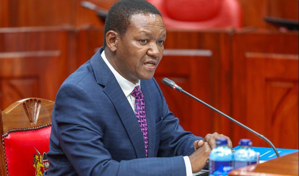 Labour and Social Protection Cabinet Secretary nominee Alfred Mutua during his vetting on Sunday, August 4, 2024. PHOTO/@NAssemblyKE/X