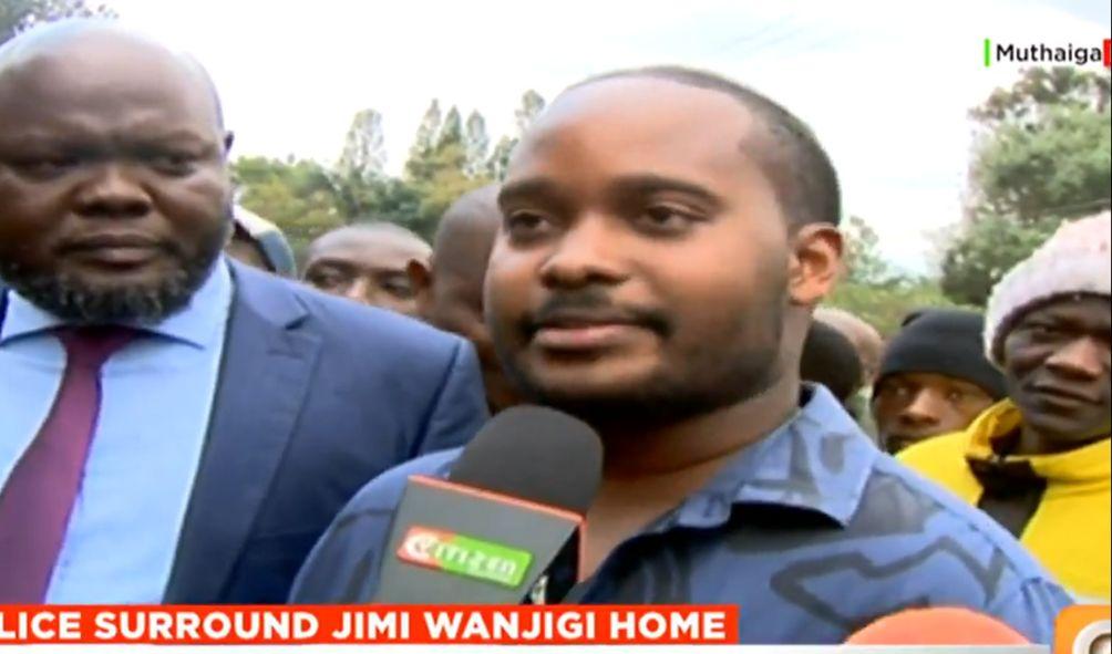 Jimi Wanjigi's son Maina wows Kenyans with a cute American accent. Photos: Jimi Wanjigi, Citizen TV.