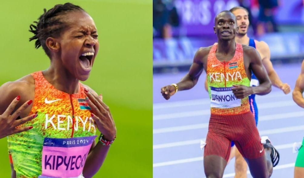 Kenya strikes double gold in 800m and 1500m as Kipyegon sets Olympic record