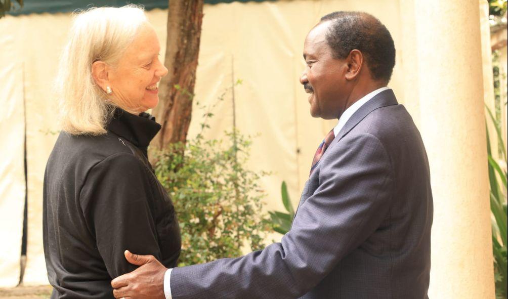 Kalonzo Musyoka with Meg Whitman.