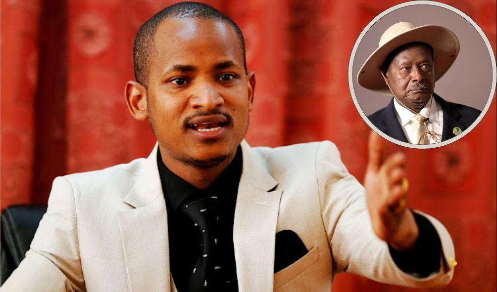 A photo collage of Embakasi MP Babu Owino and Uganda's President Yoweri Museveni 