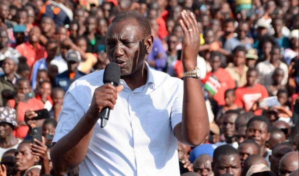 President William Ruto addresses residents of Migori town, in Migori County on August 28, 2024.