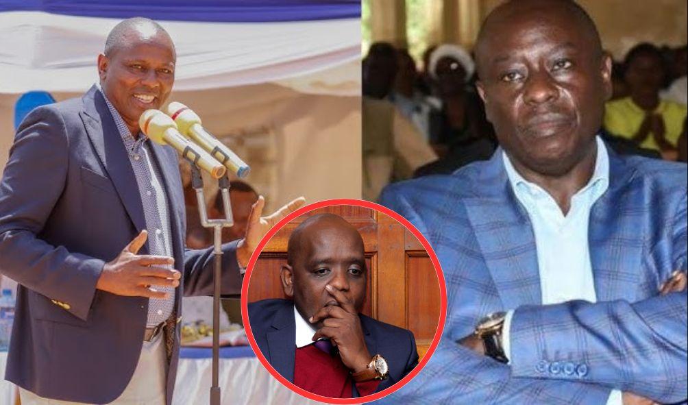 MP Kimani Ichungwah(L) DP Gachgua(R) Incircle Dennis Itumbi.