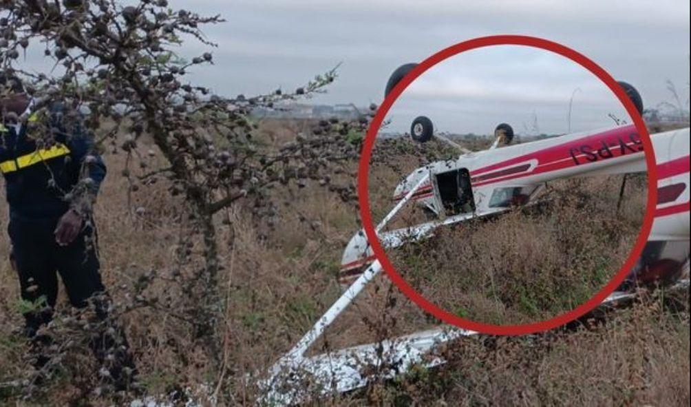 A wreckage of a small aircraft that crashed at the Nairobi National Park on September 19, 2024