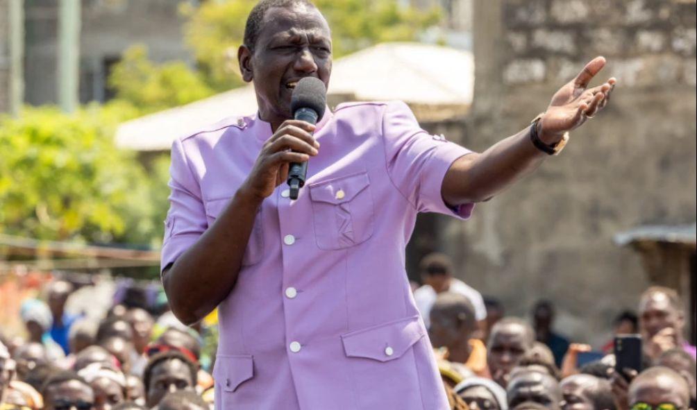 President William Ruto speaks in Watamu, Kilifi County, on July 26, 2024.