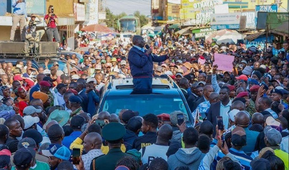 Gachagua talking to a crowd