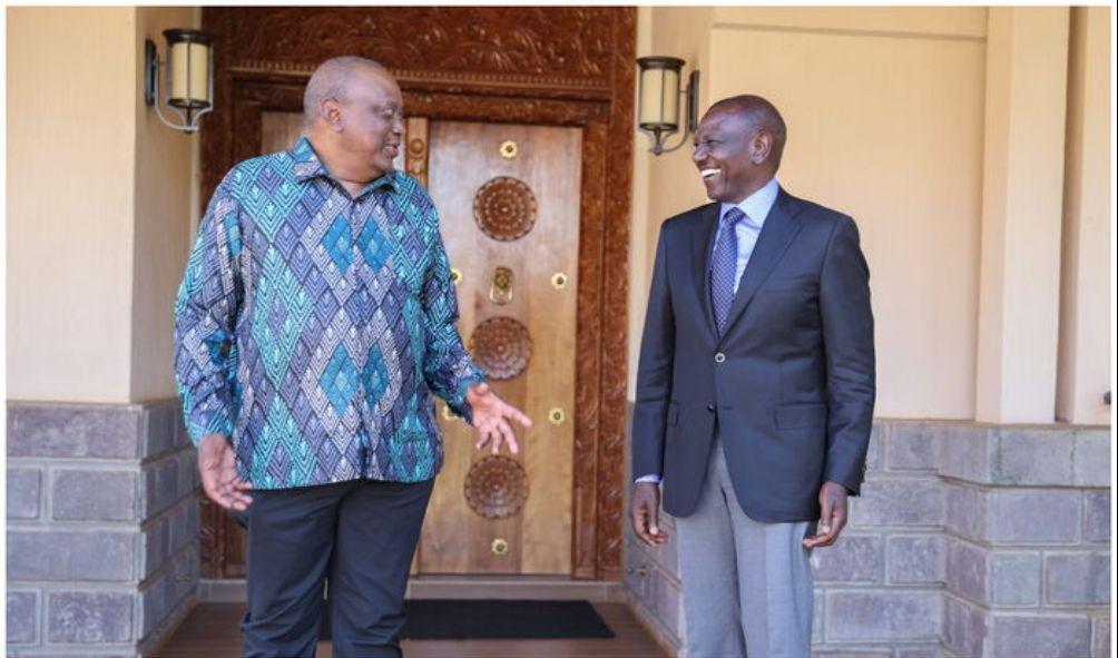 President Uhuru Kenyatta and William Ruto on Monday, December 9, 2024. PHOTO/ Uhuru Kenyatta.