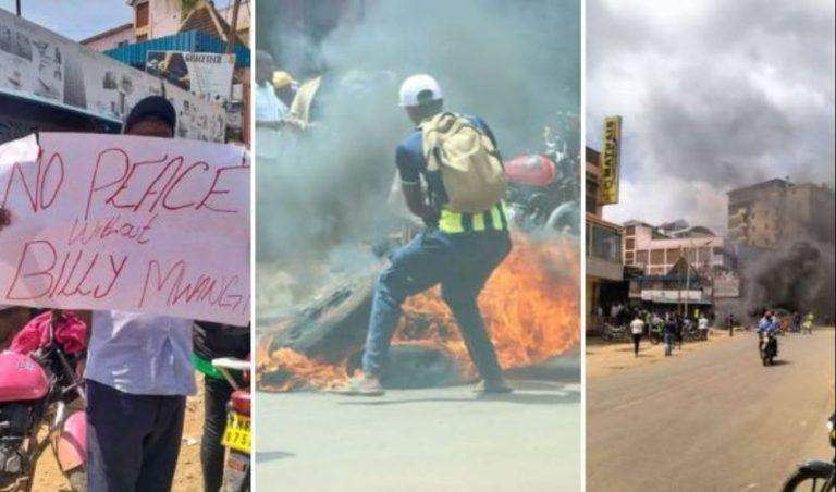 A collage of the protests happening in Embu on Friday, December 27, 2024. Photo Canva