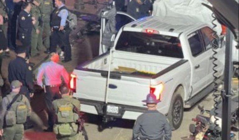 Photo of truck driven through the crowd of innocent people in New Orleans.