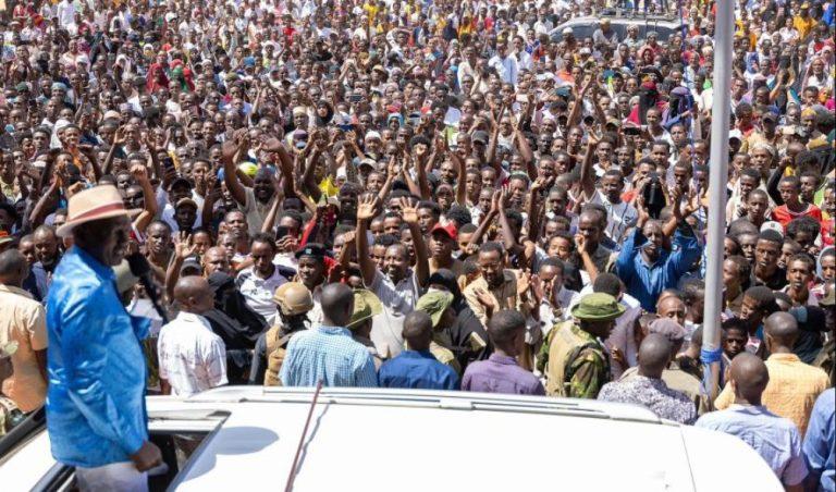 President William Ruto speaking in Mandera on Tuesday, February 4, 2025. PHOTO/@WilliamsRuto/X