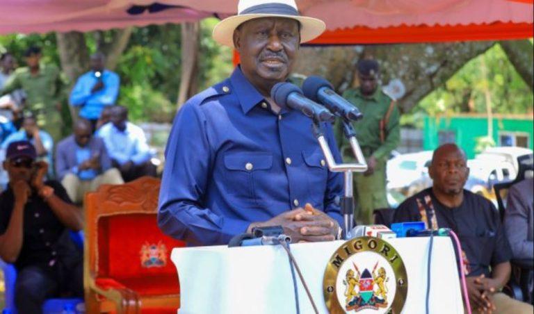 Raila Odinga in Migori County on February 27, 2025. PHOTO/@RailaOdinga/X