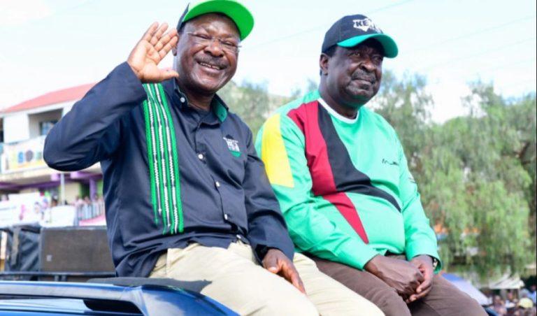 National Assembly Speaker Moses Wetangula and Prime Cabinet Secretary Musalia Mudavadi during a past campaign period.