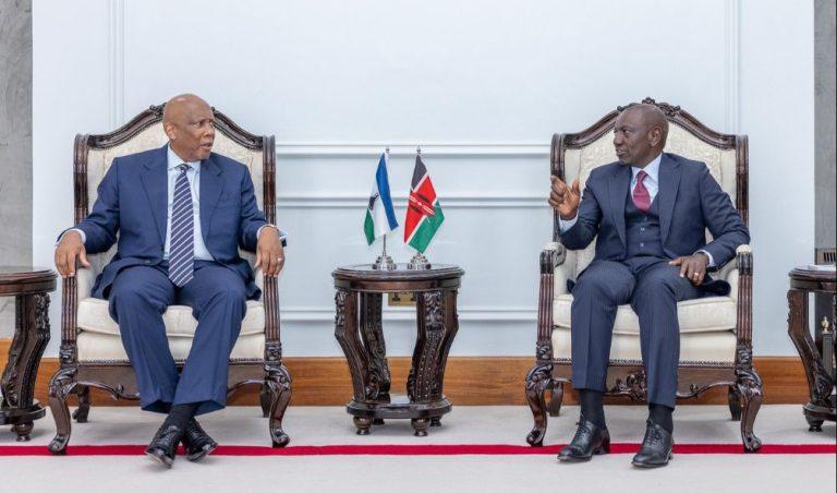 File image of King Letsie III and President William Ruto