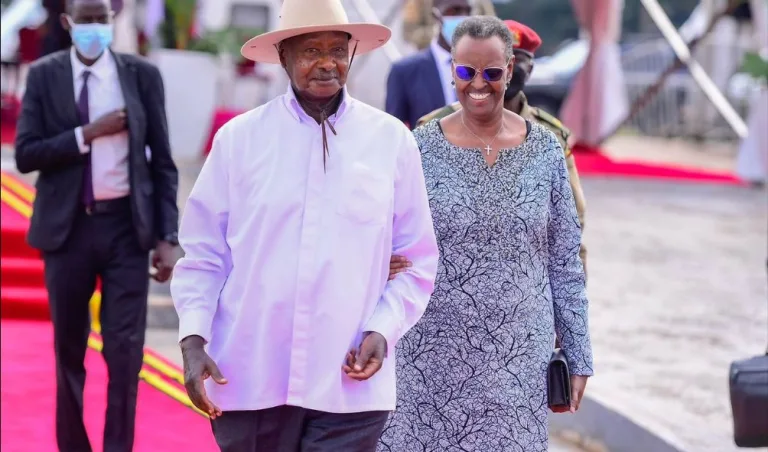 File image of President Yoweri Museveni and Janet