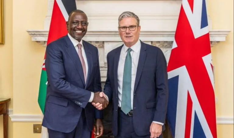 President William Ruto and UK Prime Minister Keir Starmer after key talks on Tuesday, July 1, 2025. 