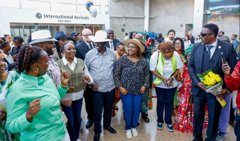 Former Deputy President Rigathi Gachagua and his wife Pastor Dorcas Rigathi welcomed at Seattle-Tacoma International Airport in Washington ahead of his diaspora engagement with Kenyans in the USA on July 10, 2025