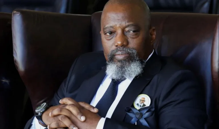 Democratic Republic of Congo's former President Joseph Kabila, attends a memorial service of Sam Nujoma, who became Namibia's first democratically elected president, at the Independence stadium, before his burial tomorrow at Namibia's National Heroes Acre, in the capital Windhoek, Namibia, February 28, 2025. REUTERS/Siphiwe Sibeko/File Photo